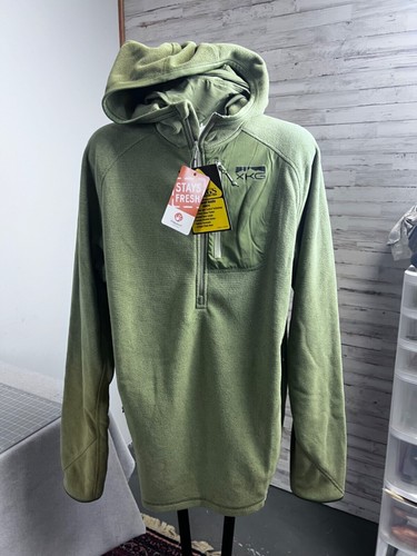 King's Camo Men's XKG Covert Hunting Hoodie 1/2 zip Sz. 2XL New Olive XKG4214 - Picture 1 of 13