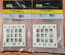 Hubbell IFP212OW Flush, 2-Gang 12Port, Ofice White Wallplate (Lot of 2)