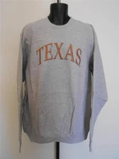 NEW NCAA Texas Longhorns Mens Sizes M-XL Crew Gray Sweatshirt