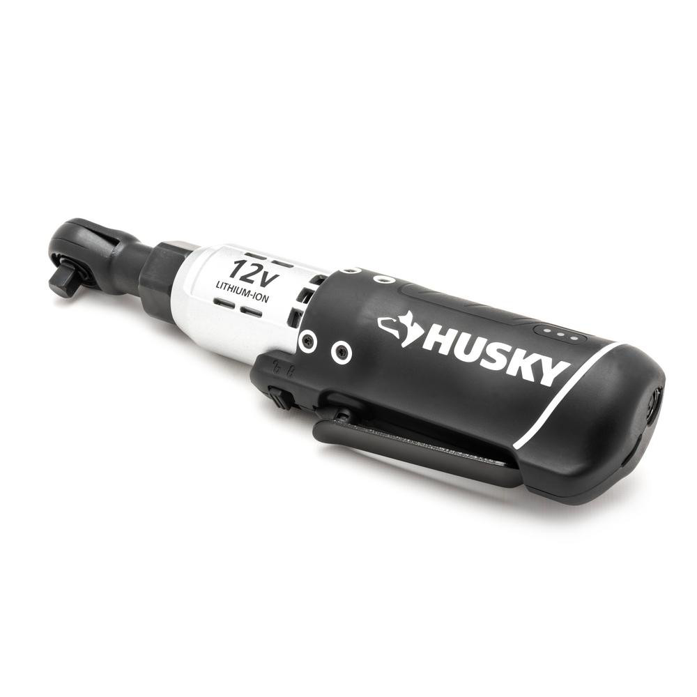 Husky Cordless Ratchet 3 8 in. Driver Torque Repair Tool 12 V Built in Battery
