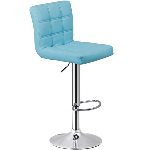 Square Blue Bar Stools Set of 2 Bar Height Swivel Barstools for Kitchen Counter - Picture 22 of 24