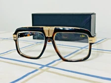 CAZAL Sunglasses Black & Gold Tortoise Frame Clear Lens Men Women Eyewear