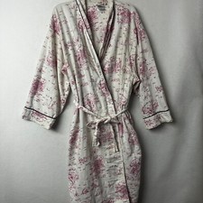 Disney Store Winne the Pooh Robe size L purple white cotton long 100 acre wood