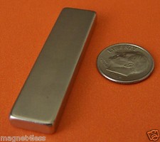 4 Pieces of 2x1/2x1/4 Inch Grade N42 Rare Earth Neodymium Block Magnets