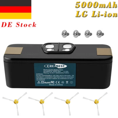 CREABEST 5000mAH 14,4V Li-Ion Akku Für iRobot Roomba 11702 R3 525 550 590 780 880 960 980
