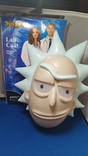 Rick  Morty HALLOWEEN COSTUME, Mask  Lab Coat, see specs