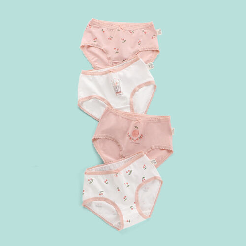 4-Pack Little Girls' Underwear Toddler Comfort Panties Baby Soft Cotton Briefs - Picture 10 of 50