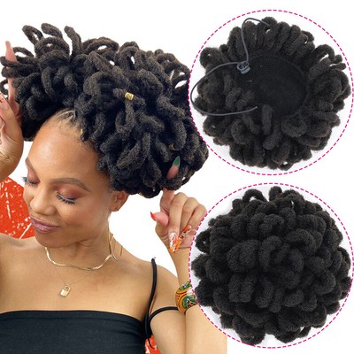 Synthetic Dreadlock Afro High Puff Drawstring Ponytail Hair Bun Wig Hairpieces Ebay Synthetic Dreadlock Afro High Puff Drawstring Ponytail Hair Bun Wig Hairpieces Ebay