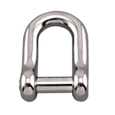 STAINLESS 316 STRAIGHT "D" SHACKLE 5/8'' NO SNAG PIN (S0115-NS16)