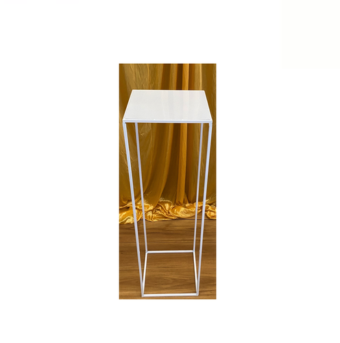 Square White Gold Wedding Flower Cake Stand Column Centerpiece Plinth Frame DAP - Picture 5 of 13