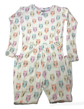 CWD KIDS Pajamas Girls Size 12 Cream Color with Owls Made in USA