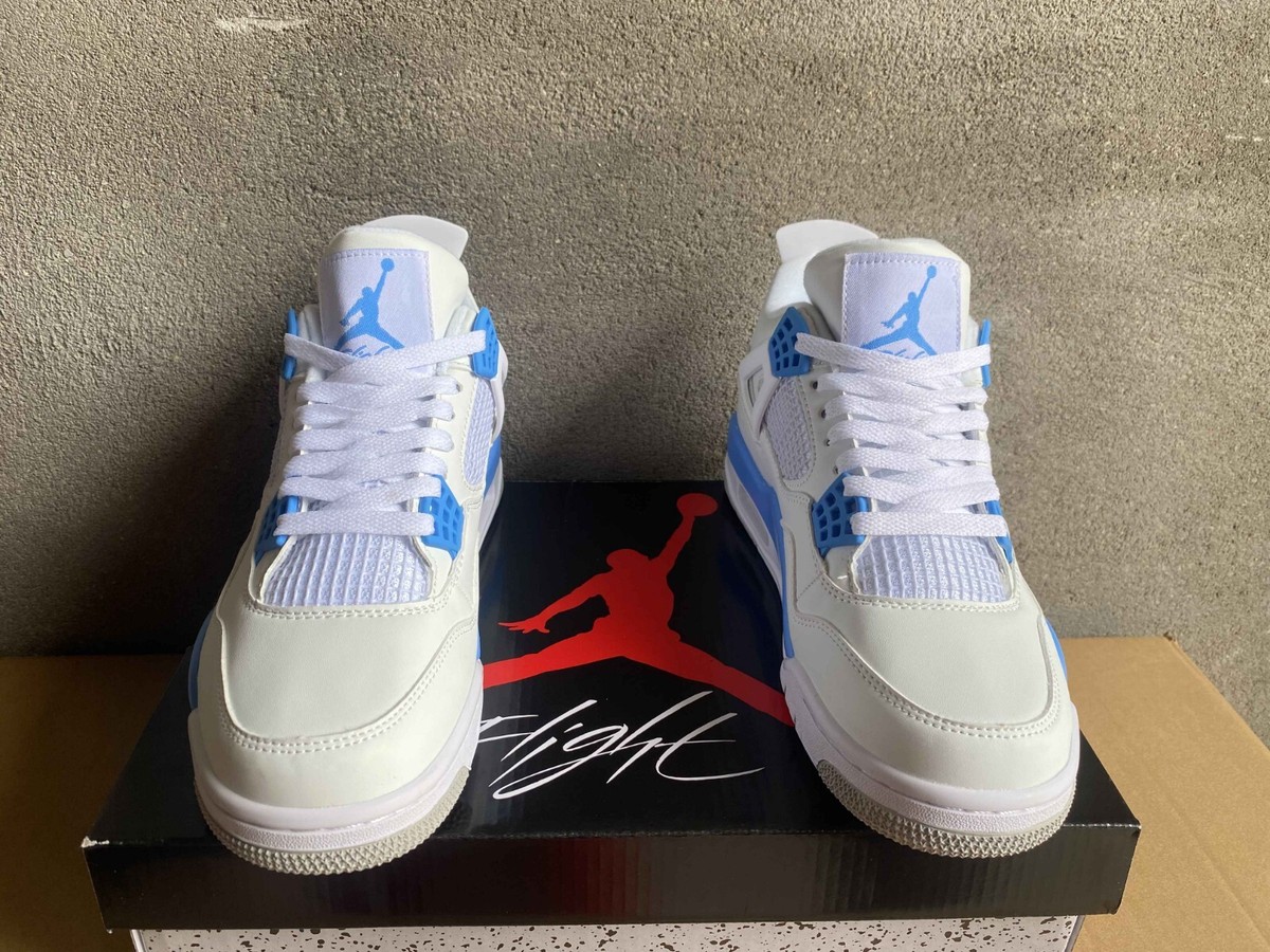 Air Jordan 4 Retro Baby Blue & White | eBay Air Jordan 4 Retro Baby Blue & White | eBay