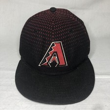 Arizona Diamondbacks Black With Red Diamond Fade Pattern 2016 New Era Hat 6 3/4