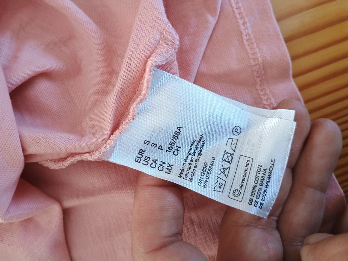 Womens H&M Divided pink shirt sz s 100% cotton | eBay