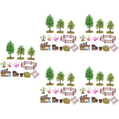  5 Sets Treehouse -Szenenmodell Kleinkind Farmprop Bauernhof Spielzeug
