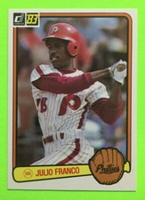 1983 Donruss #525 Julio Franco Philadelphia Phillies RC Rookie Baseball Card
