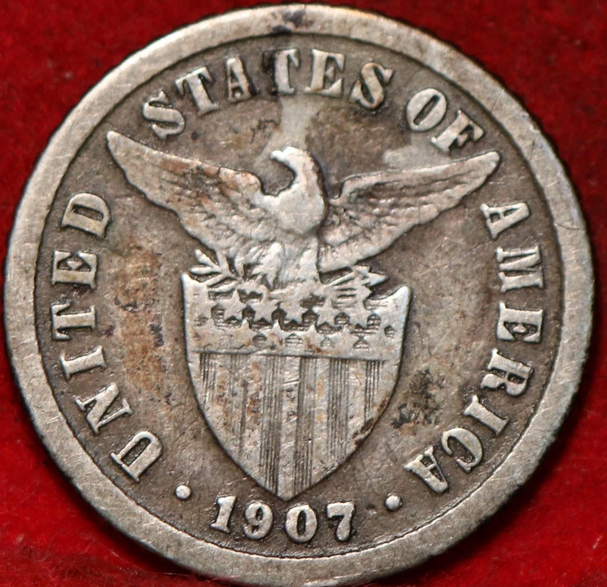 Circulated Silver 1907 Year U.S. Philippine Coins (1898-1946) for