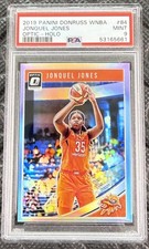 2019 Donruss WNBA Jonquel Jones Optic Holo PSA 9 All-Star MVP Liberty