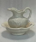 Vintage McCoy Pottery Cream Speckled Pitcher & Bowl Set USA Farmhouse Decor