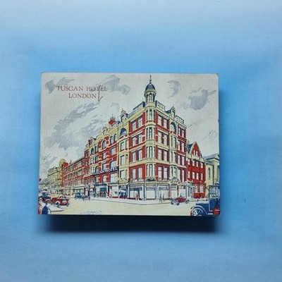 London Hotels Werbung Postkarte 1929 The Tuscan Shatfesbury Ave klein