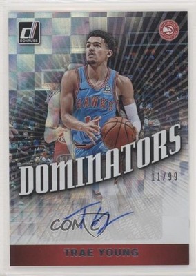 2019-20 Panini Donruss Dominator Signatures 11/99 Trae Young #DS-TYG Auto 0el