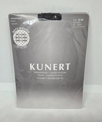Strumpfhose Kunert Netz-Muster Limited Edition Damen Größe 42-44 Black