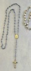 LOT Vtg Antique Religious Rosary Bead Necklaces 1 Necklace Job Tears Italy Cross — photo 9