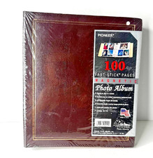 Vtg Pioneer Binder Magnetic 3-ring Photo Album Red 100-pages New Sealed LM-100