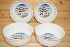 Villeroy & Boch Naif Christmas (4) Cereal / Soup Bowls, 5 1/4"  (G25)