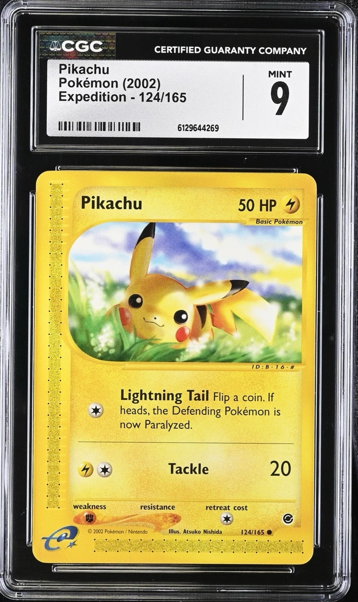 Pokémon TCG Base Set Pikachu Grade 9 Individual Collectible Card
