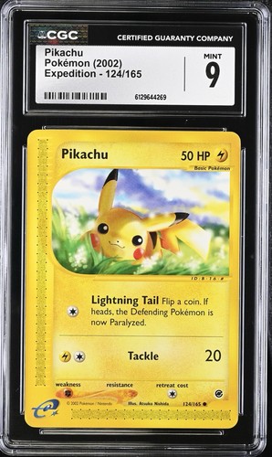Pikachu graded CGC 9 for sale on eBay
