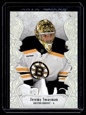 2025-26 UD Artifacts Platinum Sparkle Jeremy Swayman 65/99 (SimMoy)