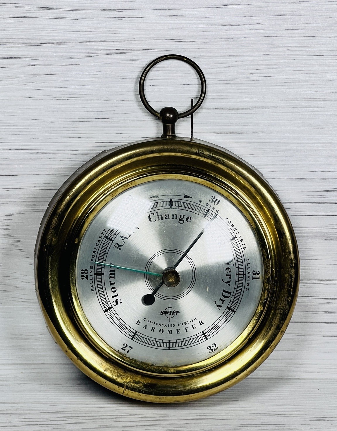 Vantage Barometer Swift Pilot Marine Rain Change Fair Compensated English Decor
