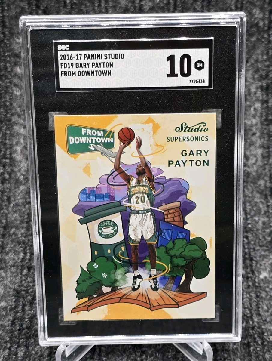 Gary Payton 2016 Panini Studio From Downtown #FD19 SGC 10 Gem Mint Gary Payton 2016 Panini Studio From Downtown #FD19 SGC 10 Gem Mint