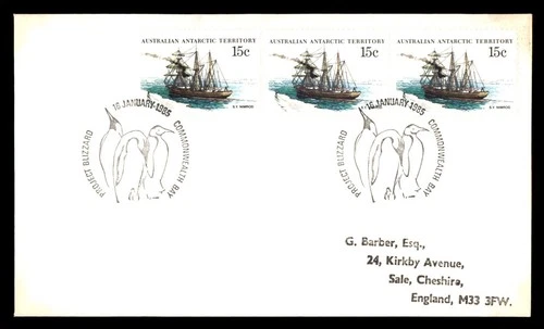 Mayfairstamps Australian Antarctic Territory FDC 1985 SY Nimrod Sailboat Proj Bl