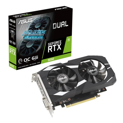 ASUS DUAL NVIDIA Geforce RTX 3050 OC Edition Scheda Video 6 GB GDDR6, Multiproce - Foto 1 di 7