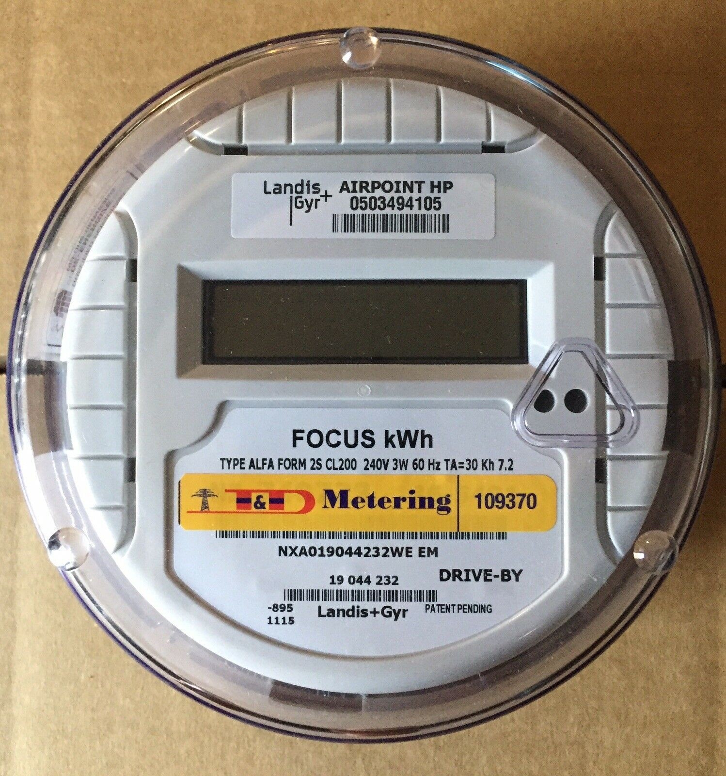 LANDIS & GYR (L&G) WATTHOUR METER KWH ALFA, FOCUS, 240V, FM2S, 200A, SMART, AHP