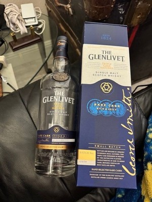 Glenlivet Rare Cask Batch Reserve Single Malt Scotch EMPTY Display Box & Bottle
