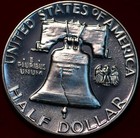 Uncirculated Proof 1963 Philadelphia Mint Silver Franklin Half — photo 2