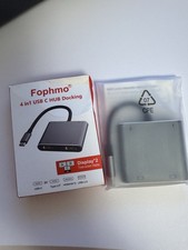 4K Adapter w/ USB 2.0 PD Port Fophmo 4-in-1 USB C Hub Docking Station Dual HDMI