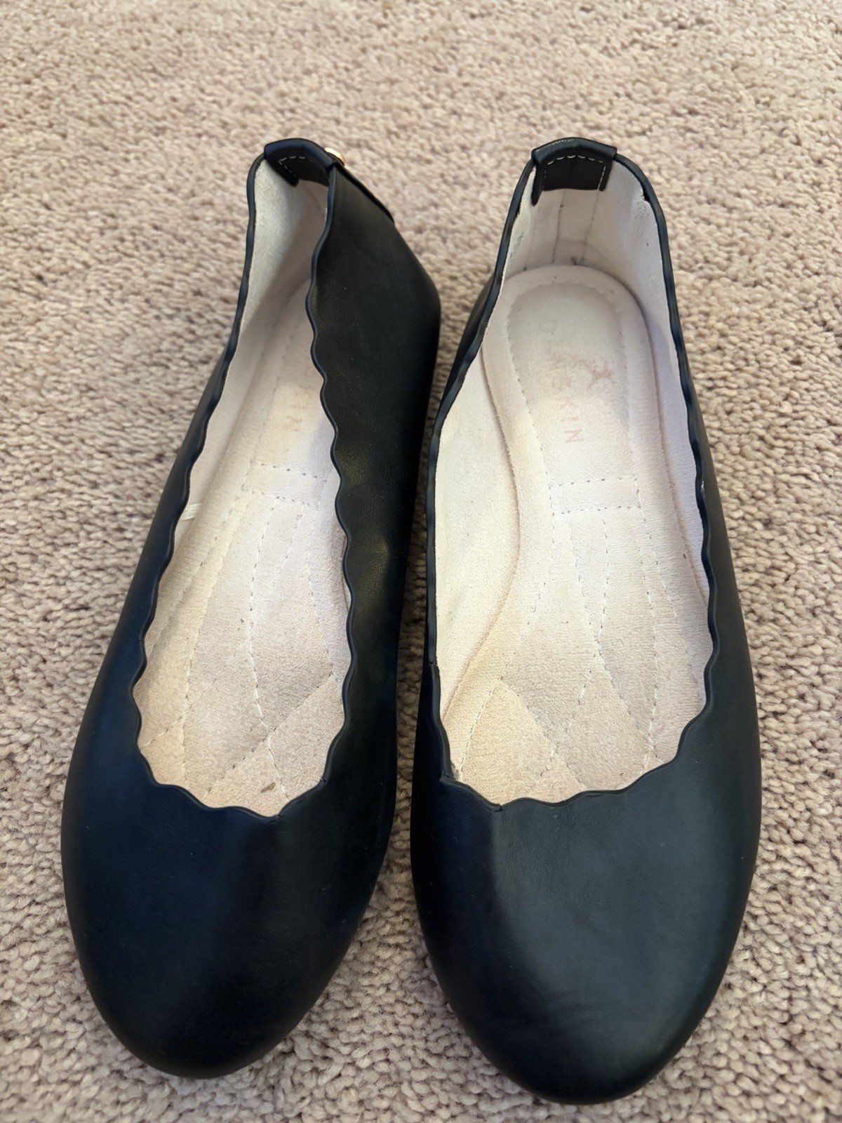 Danskin Confident Black Ballet Flats Women’s Size 5.5 Comfort Slip-On Shoes