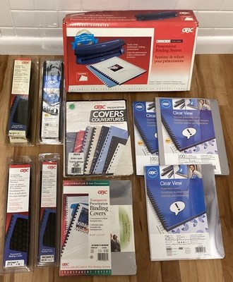 GBC Docubind Binding Machine Paper Comb Punch Binder Binding Covers Combs Lot
