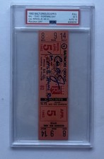 April 5 1982 Orioles Full Ticket Signed By Cal Ripken Jr 1st HR Inscription PSA