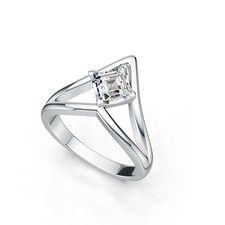 Sterling Silver Semi Mount Ring Setting Princess SQ 5x5mm