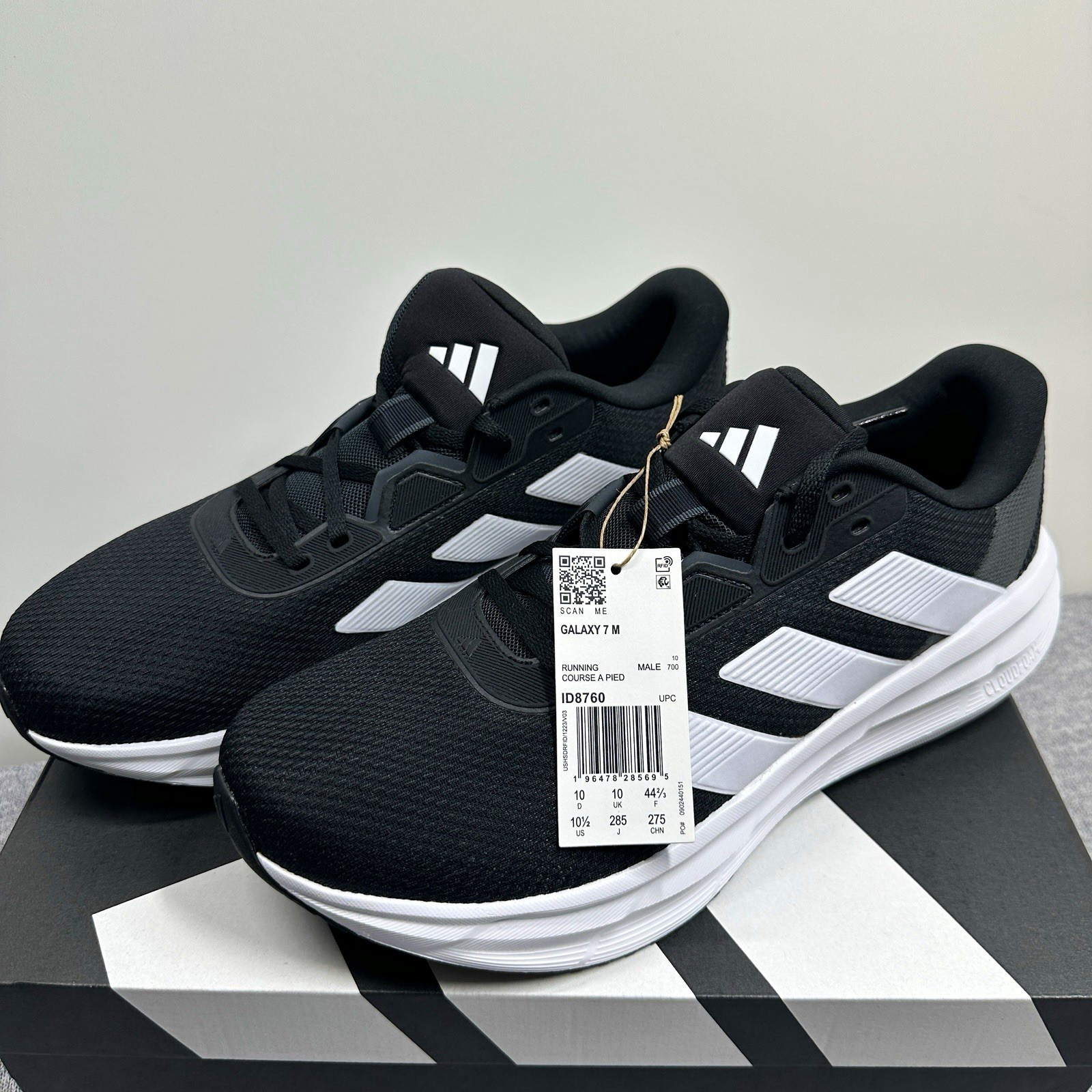 adidas Galaxy 7 M Men’s Running Shoes Core Black/Cloud White Textile ID8760