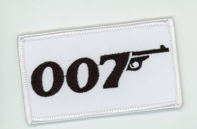 PATCH JAMES BOND  GUN LOGO IRON ON 3.5'' 9 CMS PARCHE