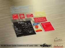 KIT ADESIVI ALFA ROMEO SPIDER DUETTO 2° SERIE 1300 - 11 adesivi