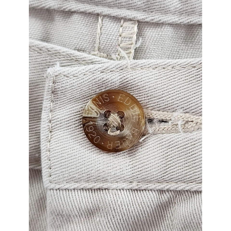 Pantalones chinos plisados de tiro alto Eddie Bauer vintage años 90 talla 14 algodón caqui tostado Foto 2 de 4