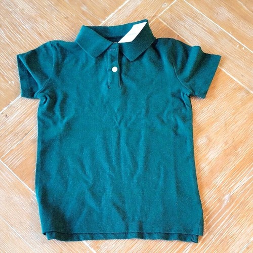 J.Crew Crewcuts Jungen Kurzarm Poloshirt Größe 4-5 Dark Gteen Neu mit Etikett