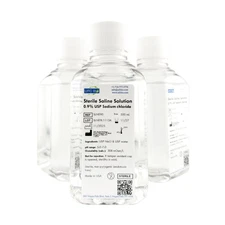 0.9% Normal Saline Solution - Sterile - Four Pack: 4x500mL (2000mL Total)